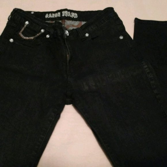 Black GAZOZ Jeans - Picture 1 of 3